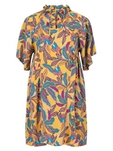 Rosa Faia Bademode Tahiti gelb/print strandkleid