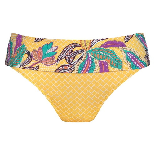 Rosa Faia Bademode Sunny gelb/print bikini slip