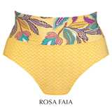 Rosa Faia Bademode Sunny gelb/print bikini slip