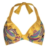Rosa Faia Bademode Lizzy gelb/print unwattierter bikini bh