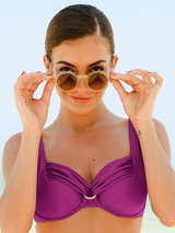 Rosa Faia Bademode Hermine wild aster unwattierter bikini bh