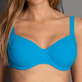 Rosa Faia Bademode Sibel atoll blau unwattierter bikini bh