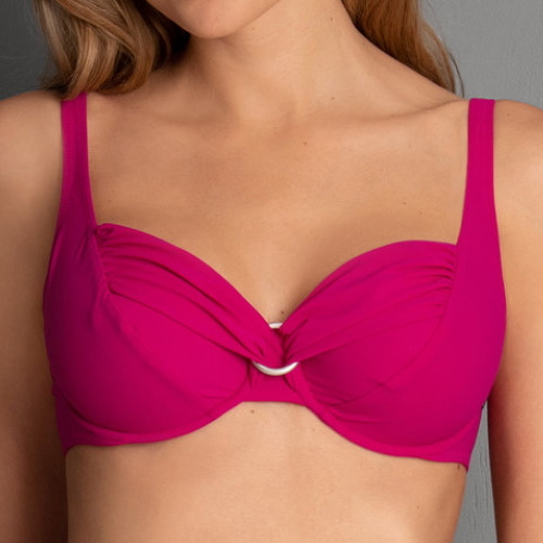 Rosa Faia Bademode Hermine pink star unwattierter bikini bh