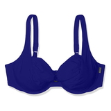 Rosa Faia Bademode Hermine blau violett unwattierter bikini bh