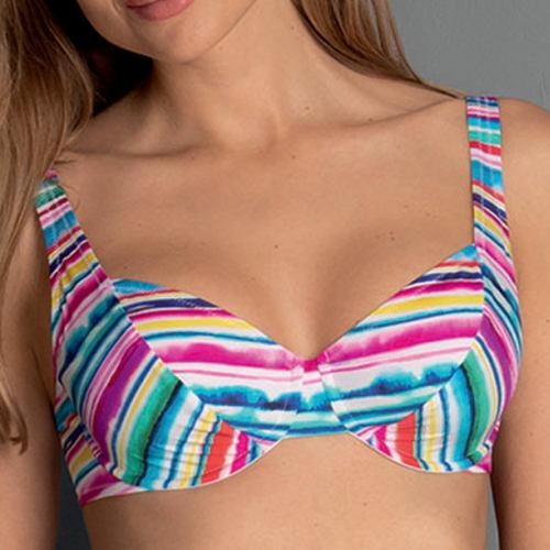 Rosa Faia Bademode Henny mehrfarbig/print unwattierter bikini bh