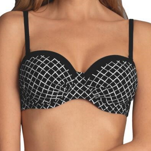 Rosa Faia Bademode Cassie schwarz/weiß gemoldefer bikini bh
