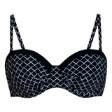 Rosa Faia Bademode Cassie schwarz/weiß gemoldefer bikini bh
