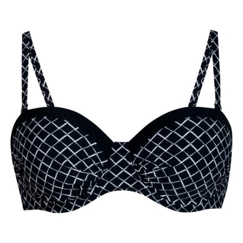 Rosa Faia Bademode Cassie schwarz/weiß gemoldefer bikini bh