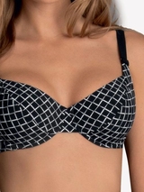 Rosa Faia Bademode Rubina schwarz/weiß unwattierter bikini bh