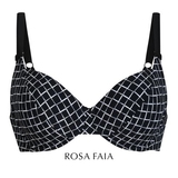 Rosa Faia Bademode Rubina schwarz/weiß unwattierter bikini bh