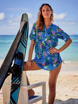 Rosa Faia Bademode Bora Bora blau/print tunika