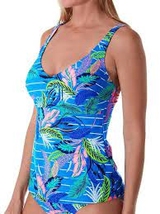 Rosa Faia Strand Noemi blau/print tankini top