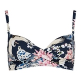 Rosa Faia Bademode Maja navy-blau/print gemoldefer bikini bh