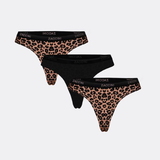 Zaccini Leopard orange/print string
