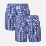 Zaccini Woven navy-blau/weiß weite boxershort