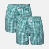 Zaccini Woven grün/weiß weite boxershort