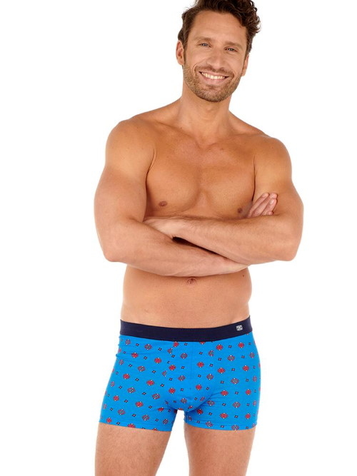 HOM Sugiton blau/print boxershort