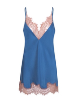 LingaDore Nacht Cedar Wood petrol slipdress