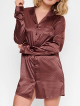 LingaDore Nacht Brown Dots braun nachtkleid