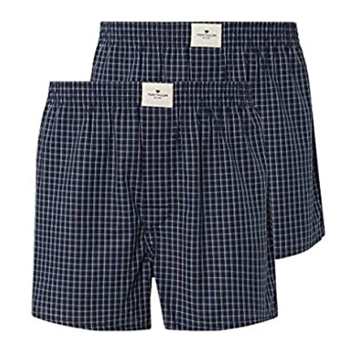 Tom Tailor Texas navy-blau/print weite boxershort