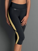 Anita Aktiv Sport Tights 3/4 grau/gelb legging