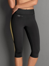 Anita Aktiv Sport Tights 3/4 grau/gelb legging