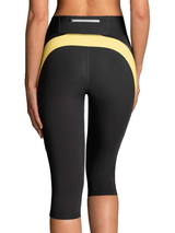 Anita Aktiv Sport Tights 3/4 grau/gelb legging