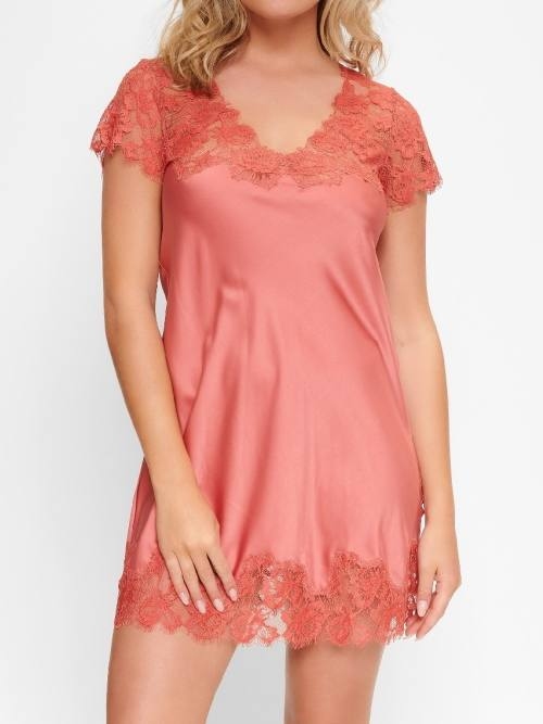 LingaDore Nacht Daily Satin pink nachtkleid