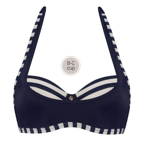 Marlies Dekkers Bademode Mariniere navy-blau/elfenbein gemoldefer bikini bh