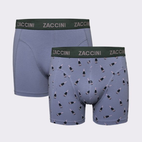 Zaccini Champagne blau/print boxershort