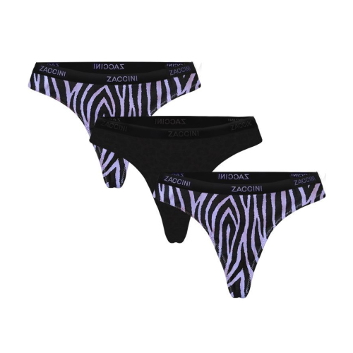 Zaccini Zebra schwarz/weiß string