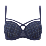 Sapph Fabulous navy-blau/print vorgeformter bh