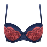 Sapph Ludivine navy-blau/pink vorgeformter bh