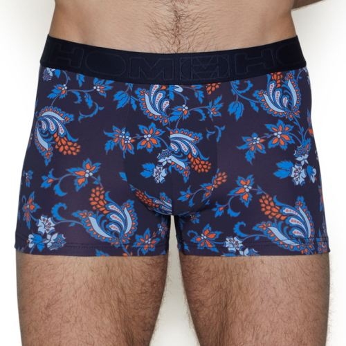 HOM Morgiou blau/print sport boxershort