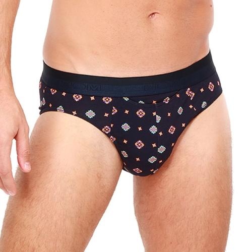 HOM Marius navy-blau/print männer slip