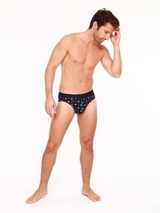 HOM Marius navy-blau/print männer slip