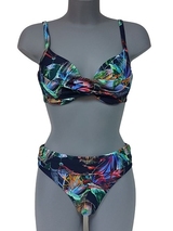 Bomain All Over Print navy-blau set