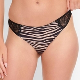 LingaDore Striped Zebra schwarz/print string