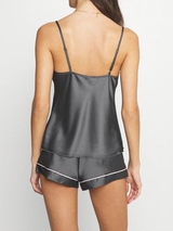 LingaDore Nacht Simple Satin anthrazit shortama