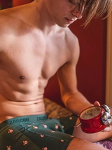 Zaccini Wekker grün/print boxershort