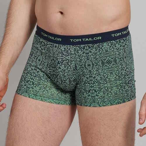 Tom Tailor Blue/Green All over  navy-blau/print boxershort