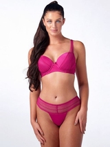 After Eden D-Cup & Up Dee hot pink string