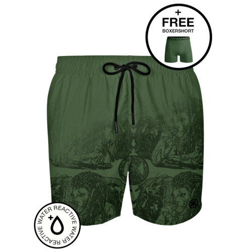 Muchachomalo Wasser Reagieren grün/print badehose