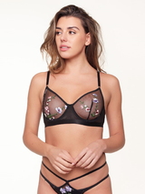LingaDore LingaDore Love flower Mesh schwarz/print nicht geformter bh