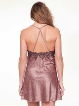 LingaDore Nacht Animal Cork braun/print slipdress