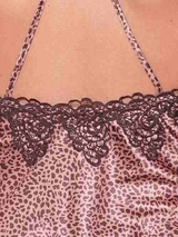 LingaDore Nacht Animal Cork braun/print slipdress