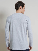 Ein Fisch namens Fred 120002 grey melange pyjama-shirt