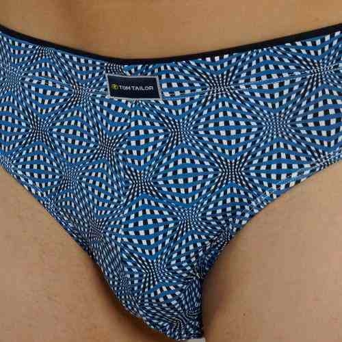 Tom Tailor caleidoscoop blau/print männer slip