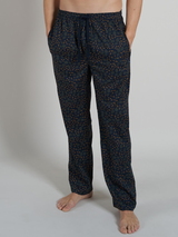 Tom Tailor Leafs navy-blau/print pyjamahose
