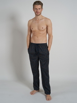 Tom Tailor Leafs navy-blau/print pyjamahose